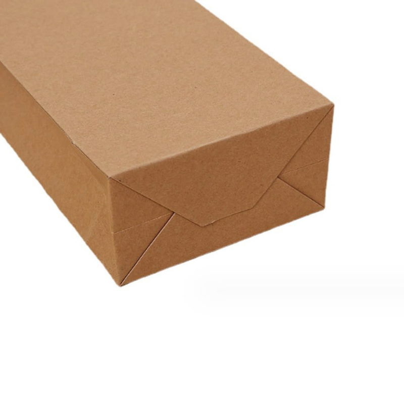 Paper Wine Bags Single Bottle 110x350mm Brown - 50/Pack - dimensions